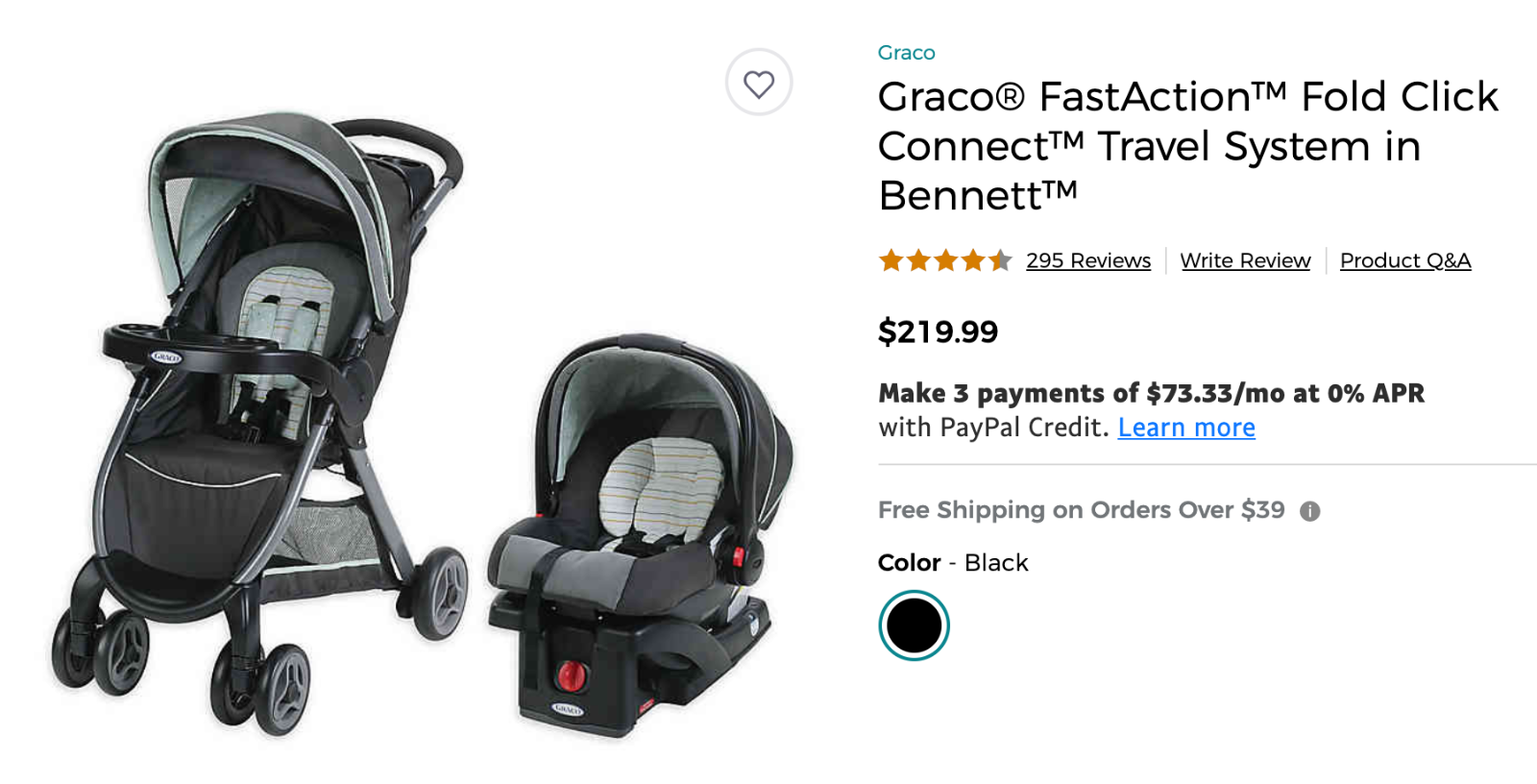 graco fastaction bennett